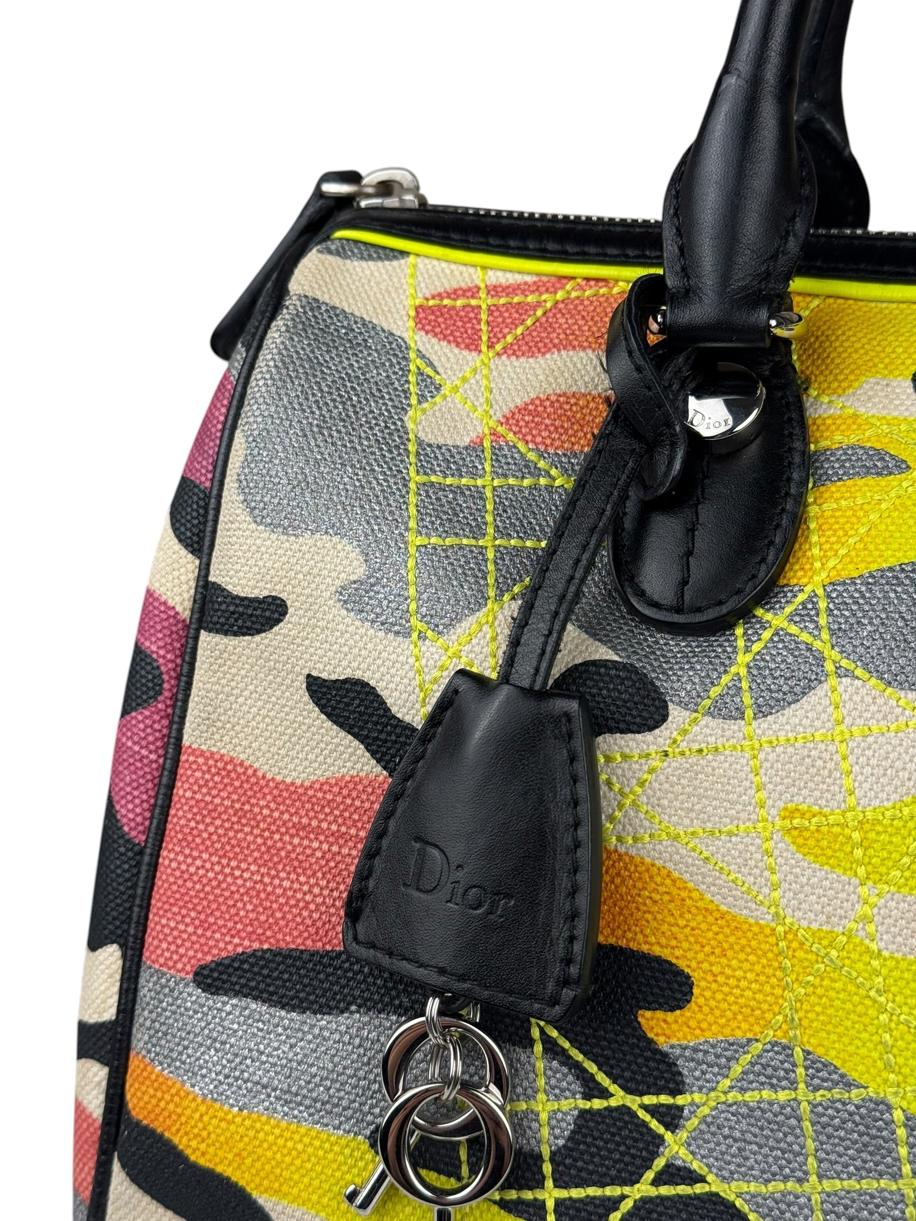 Christian Dior x Anselm Reyle Camouflage Boston Bag