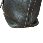 Prada Vintage Black Pebbled Leather Hobo Bag