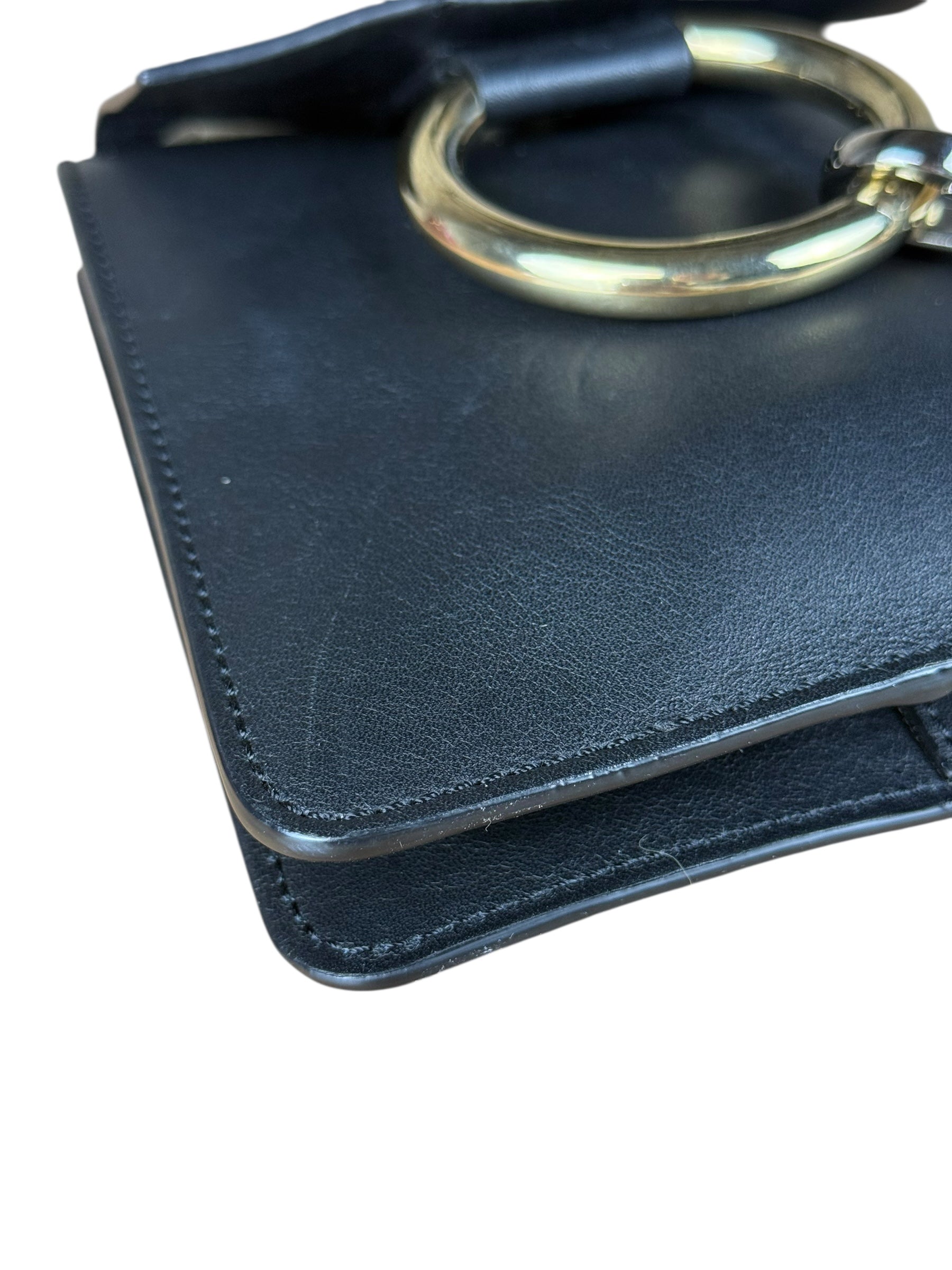 Chloé Suede Black Leather Faye Mini Bracelet Bag