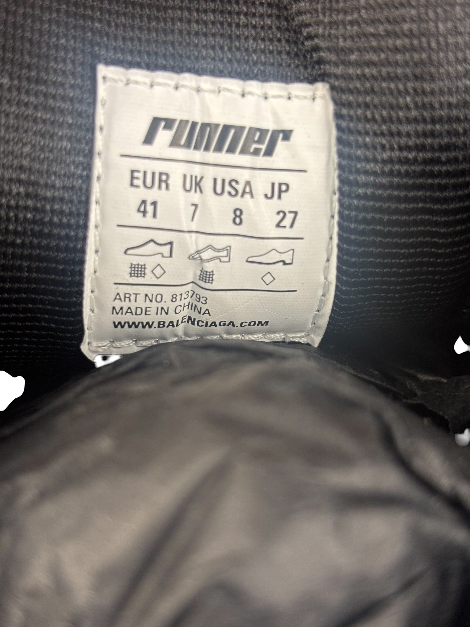Balenciaga x Under Armour Black Runner Ripstop Sneakers
