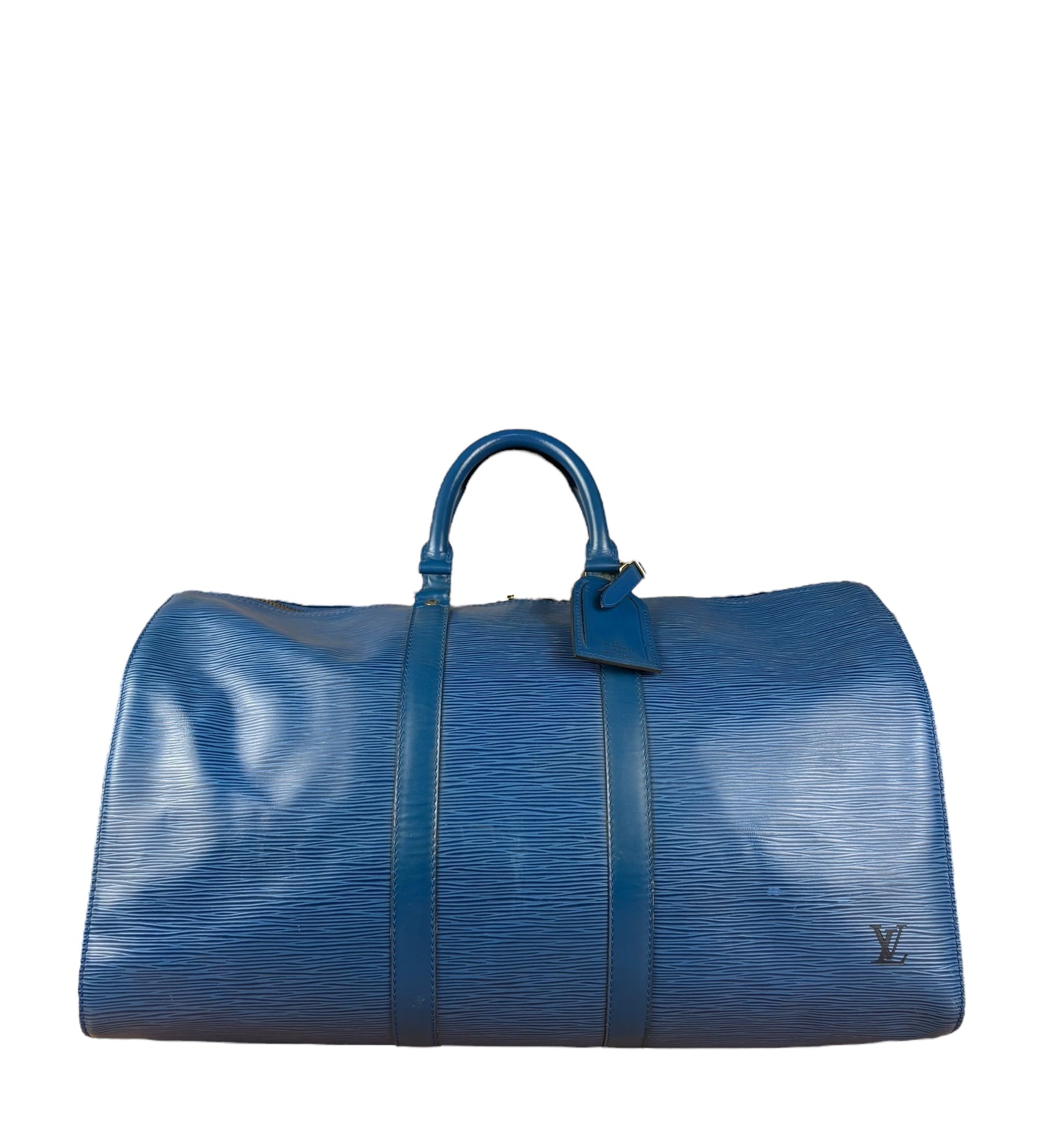 Louis Vuitton Blue Epi Keepall 50