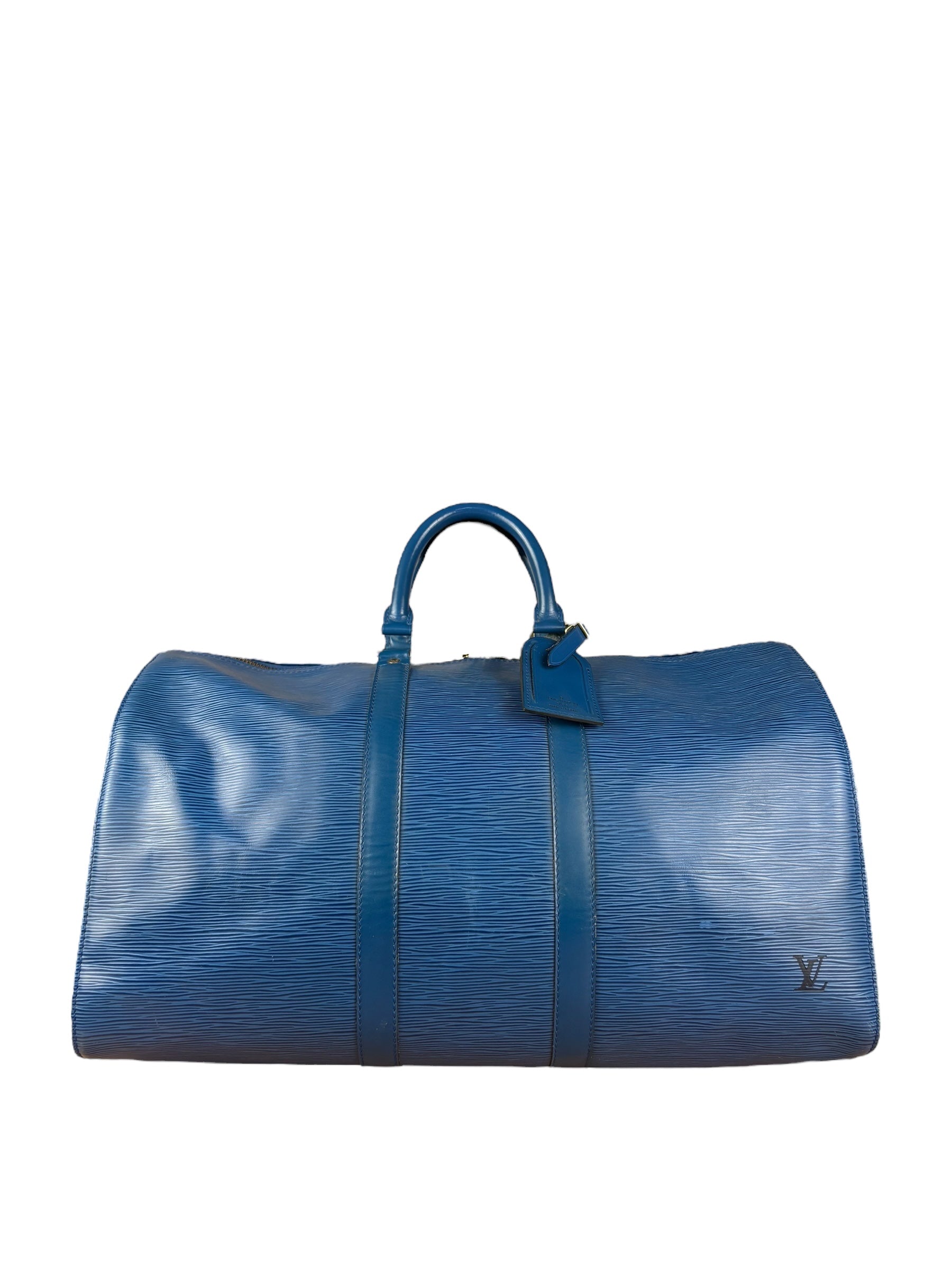 Louis Vuitton Blue Epi Keepall 50