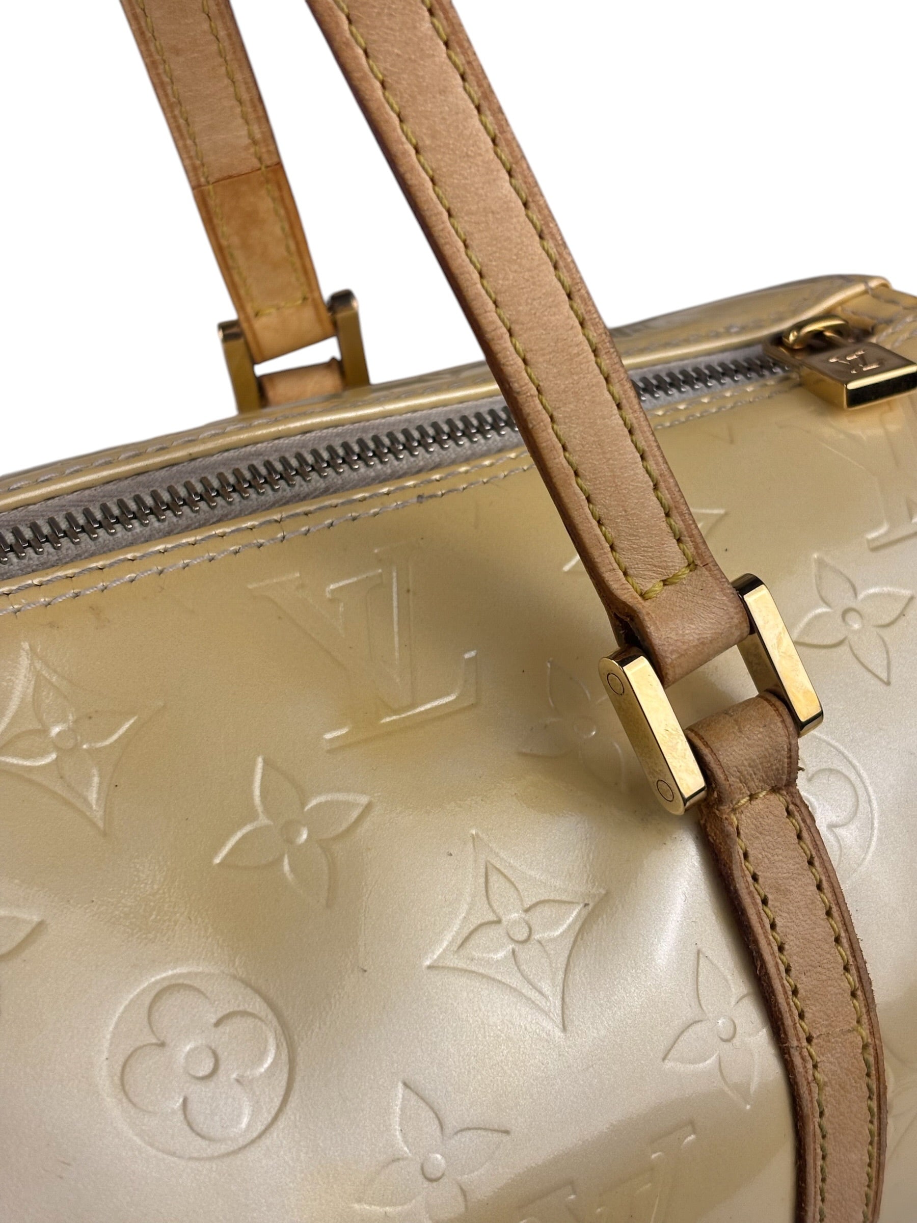 Louis Vuitton Yellow Monogram Vernis Bedford Handbag