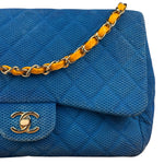 Chanel Medium Quilted Perforated Jersey Single Flap 2009