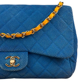 Chanel Medium Quilted Perforated Jersey Single Flap 2009