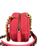 Chanel 19 Round Pink Tweed Chain Shoulder Bag