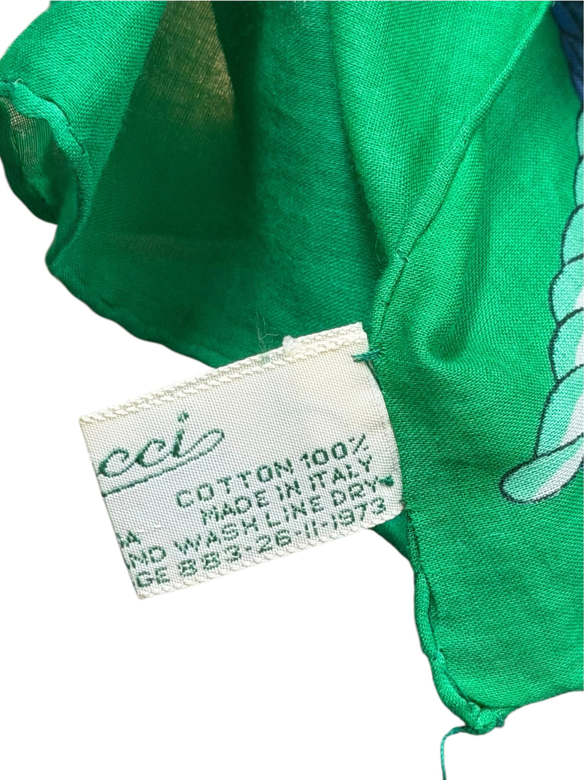 Gucci Green Cotton Rope & Anchor Scarf