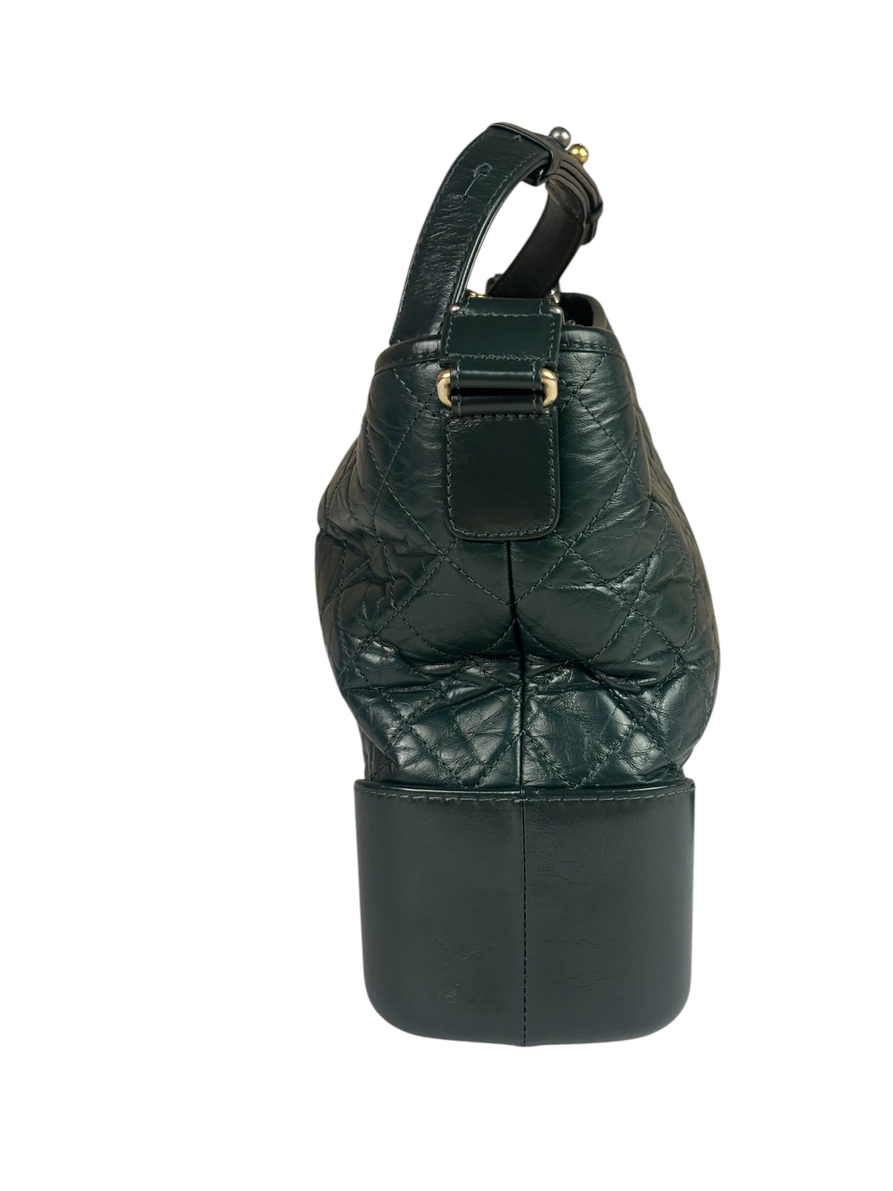 Chanel Green Calfskin Medium Gabrielle Hobo Bag 2018