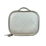 Chanel White/Black Quilted Leather 2Way Vanity Bag 2019
