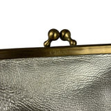 Chloe Metallic Gold Leather Frame Clutch