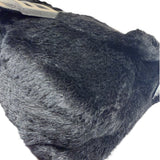 Fendi Black Shearling/Leather Trim Baguette