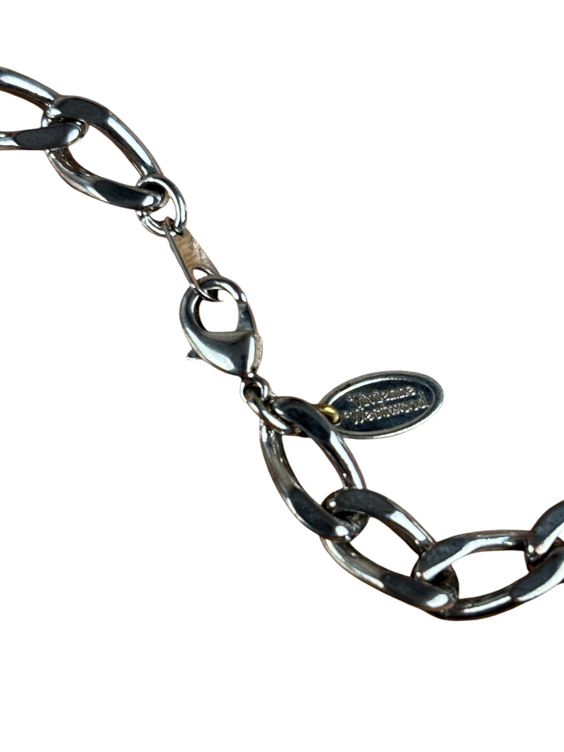 Vivienne Westwood Graziella Orb Chocker Chain Link Pendant Necklace