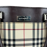 Burberry Leather Trim Nova Check Tote Bag