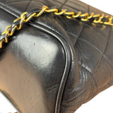 Chanel Vintage Black Leather Shoulder Bag