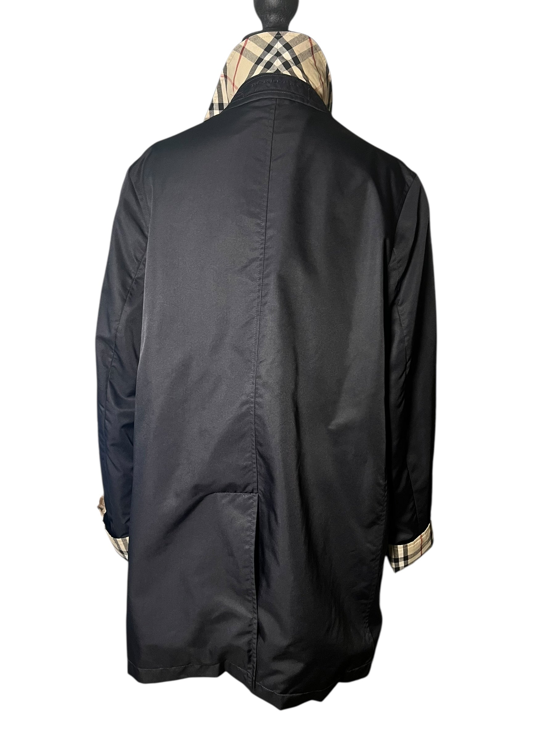 Burberry Black Button Up Coat
