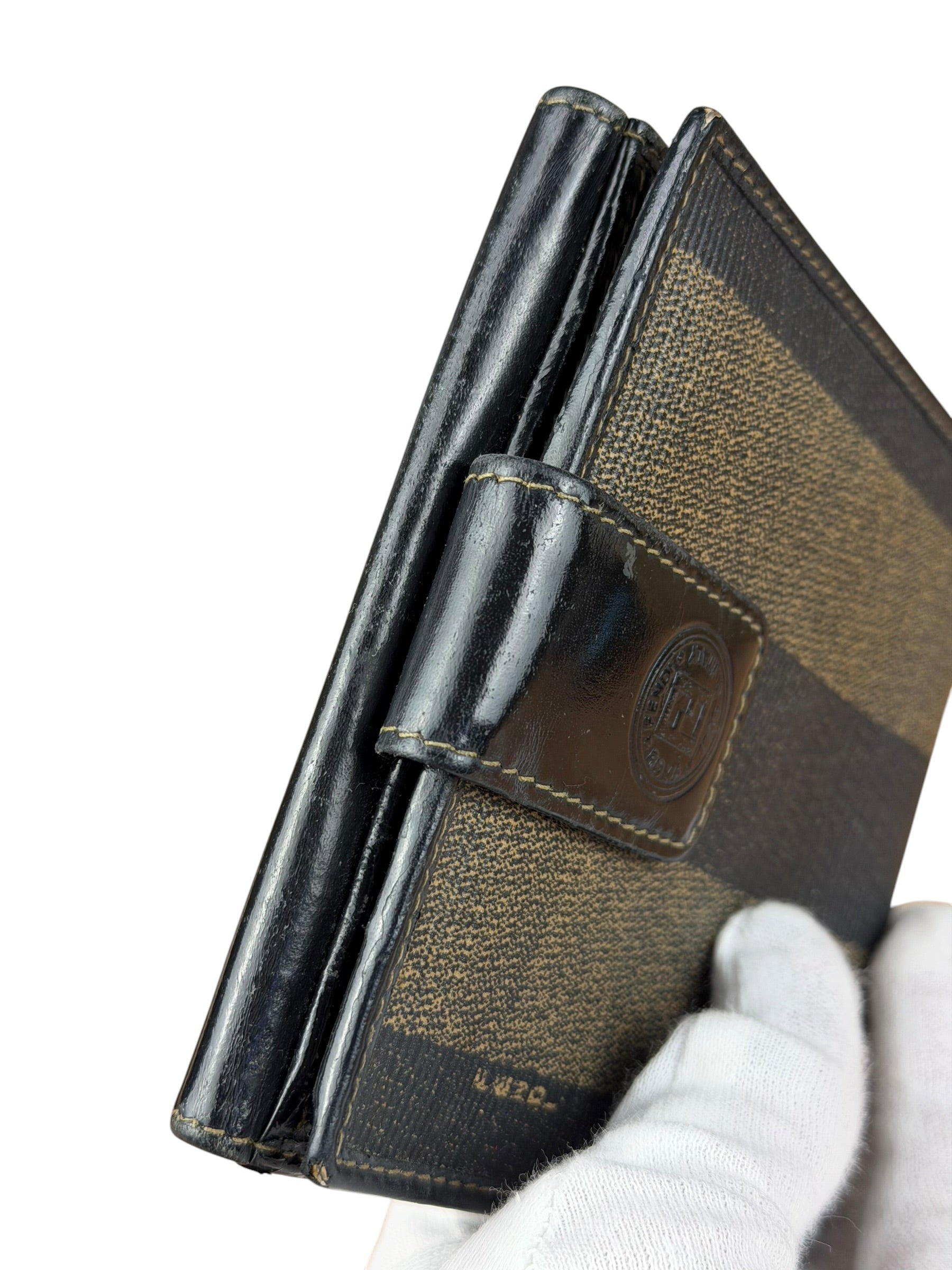 Fendi Vintage Striped Pequin Wallet