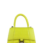 Balenciaga Small Yellow Croc Hourglass 2Way