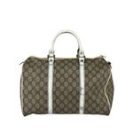 Gucci Beige/White Leather Trim GG Joy Boston Bag