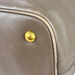 Prada Neutral Taupe Vitello Daino Leather Side Zip Large Shopper Tote