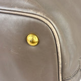 Prada Neutral Taupe Vitello Daino Leather Side Zip Large Shopper Tote