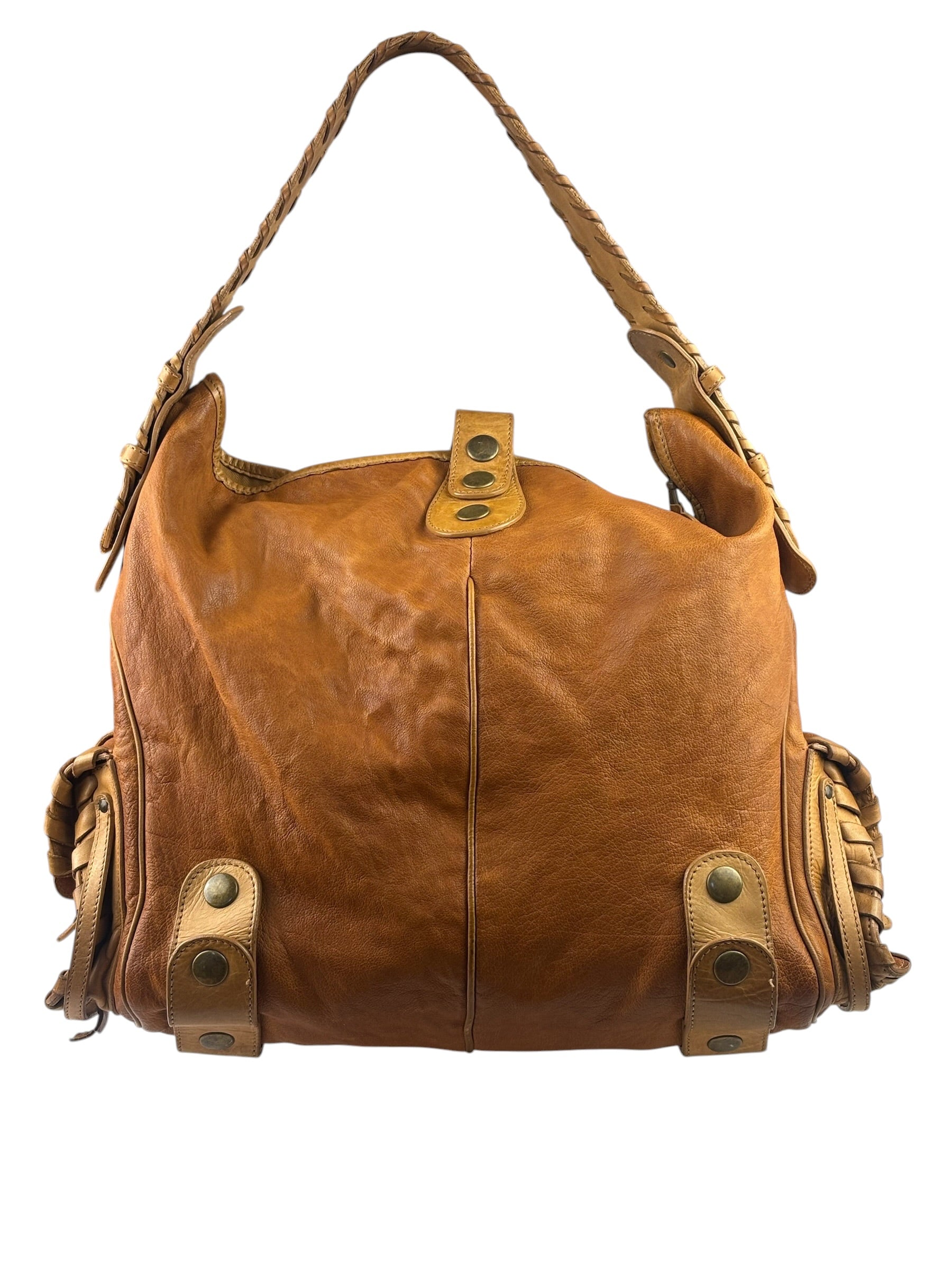 Chloe Tan Brown Leather Silverado Hobo Bag
