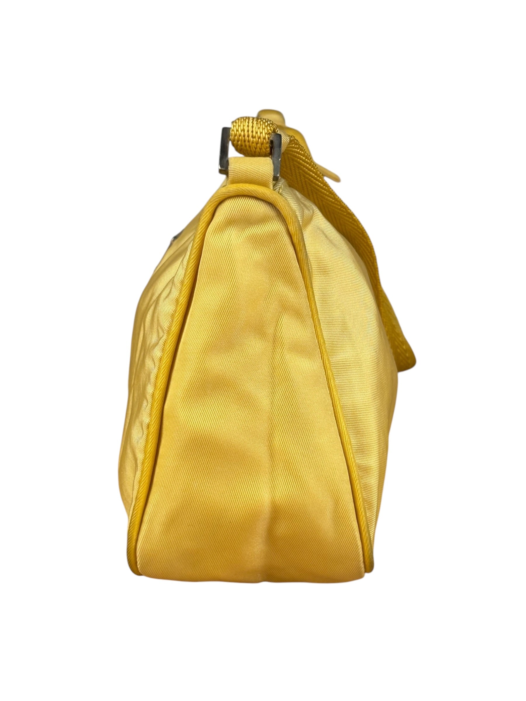 Prada Vintage Yellow Nylon Pochette