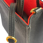 Givenchy Black Leather Trim Mini Logo Printed Tote