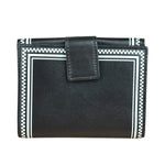 Versace Vintage Black/White Leather Logo Wallet
