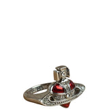 Vivienne Westwood Silver Diamante Red Enamel Ring