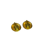 Chanel Vintage CC Logo Gold Woven Clip-On Earrings