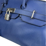 Hermes Blue Clemence Leather JPG Birkin 42 Palladium 2006