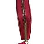 Givenchy Pink Leather Floral Zip-Around Wallet