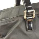 Prada Black Tessuto Nylon Leather Trim Hand Bag