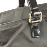 Prada Black Tessuto Nylon Leather Trim Hand Bag