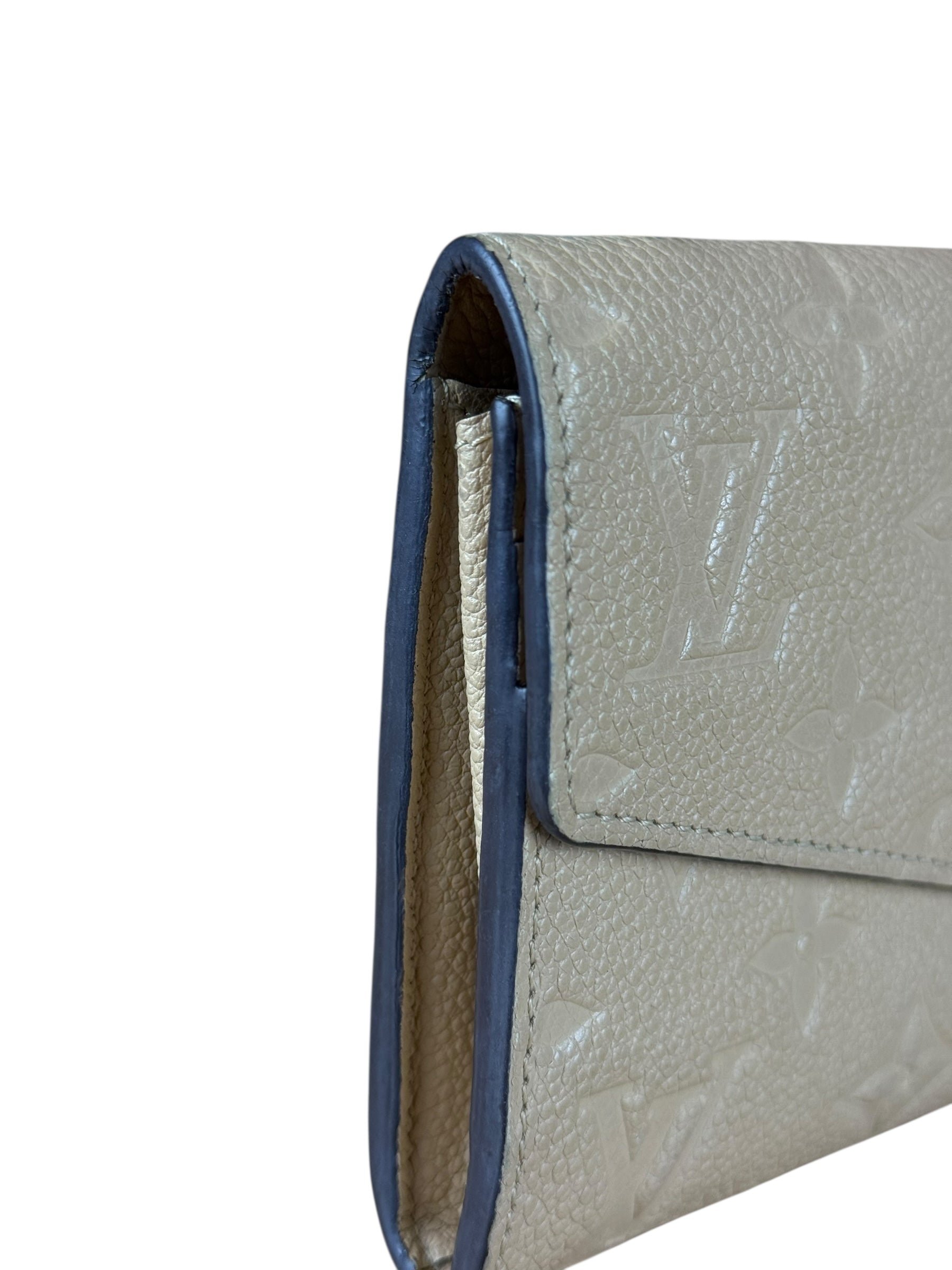 Louis Vuitton Empreinte Leather Beige Sarah Wallet