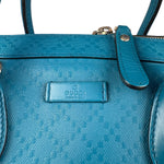 Gucci Diamante Bright Blue Leather Top Handle Bag