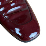 Burberry Burgundy Patent Leather Loafers