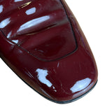 Burberry Burgundy Patent Leather Loafers