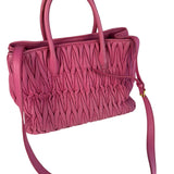 Miu Miu Pink Nappa Leather 2Way Tote Bag