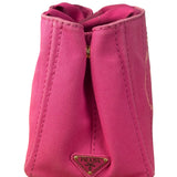 Prada Pink Canvas Canapa Hand Bag