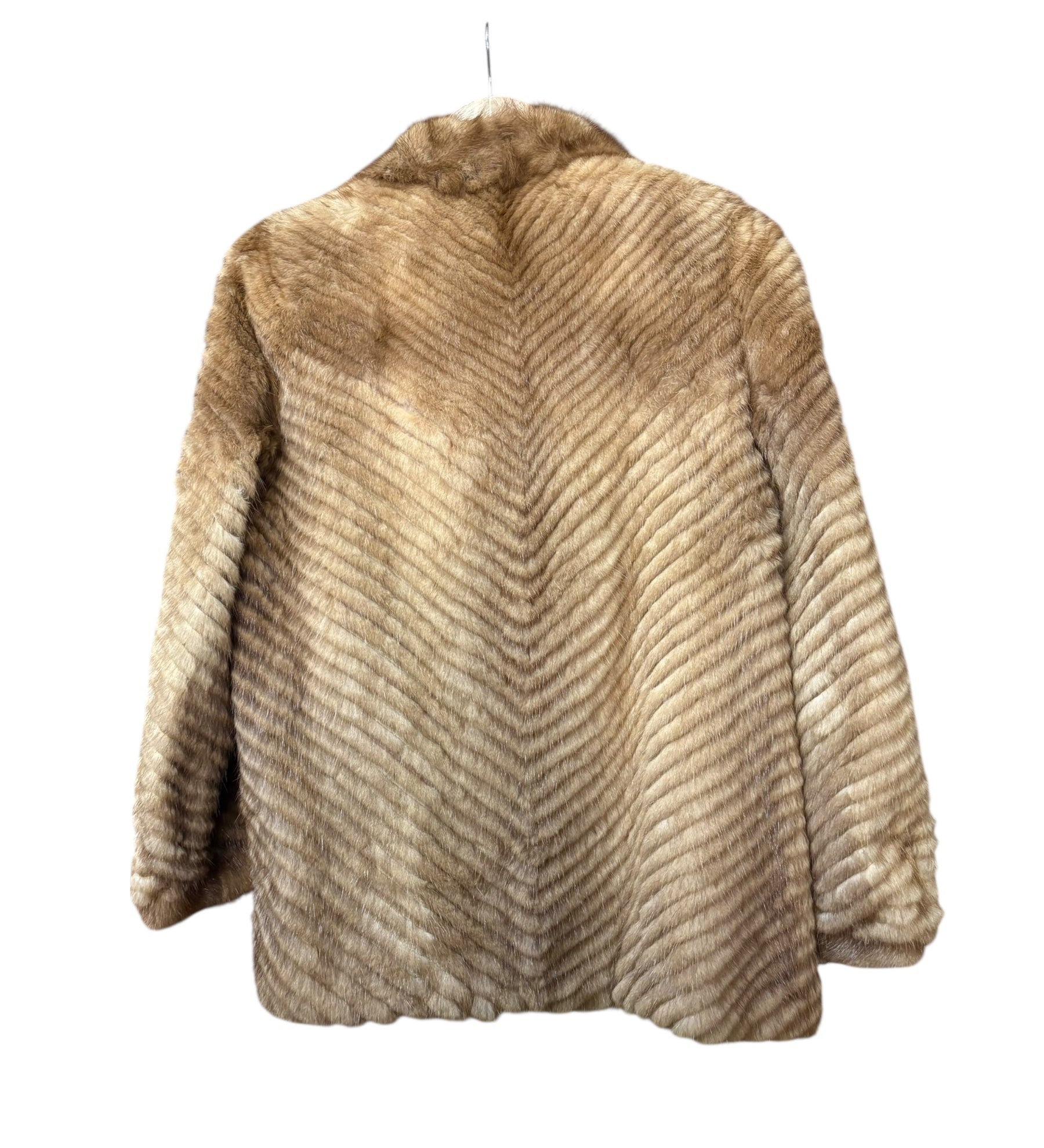 Vintage Mink Brown Stripped Mink Fur Coat