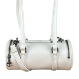 Telfar White Leather Duffle Two-Way Bag