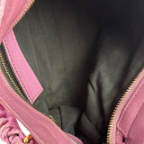 Balenciaga Purple Leather Velo Moto Two-Way Bag