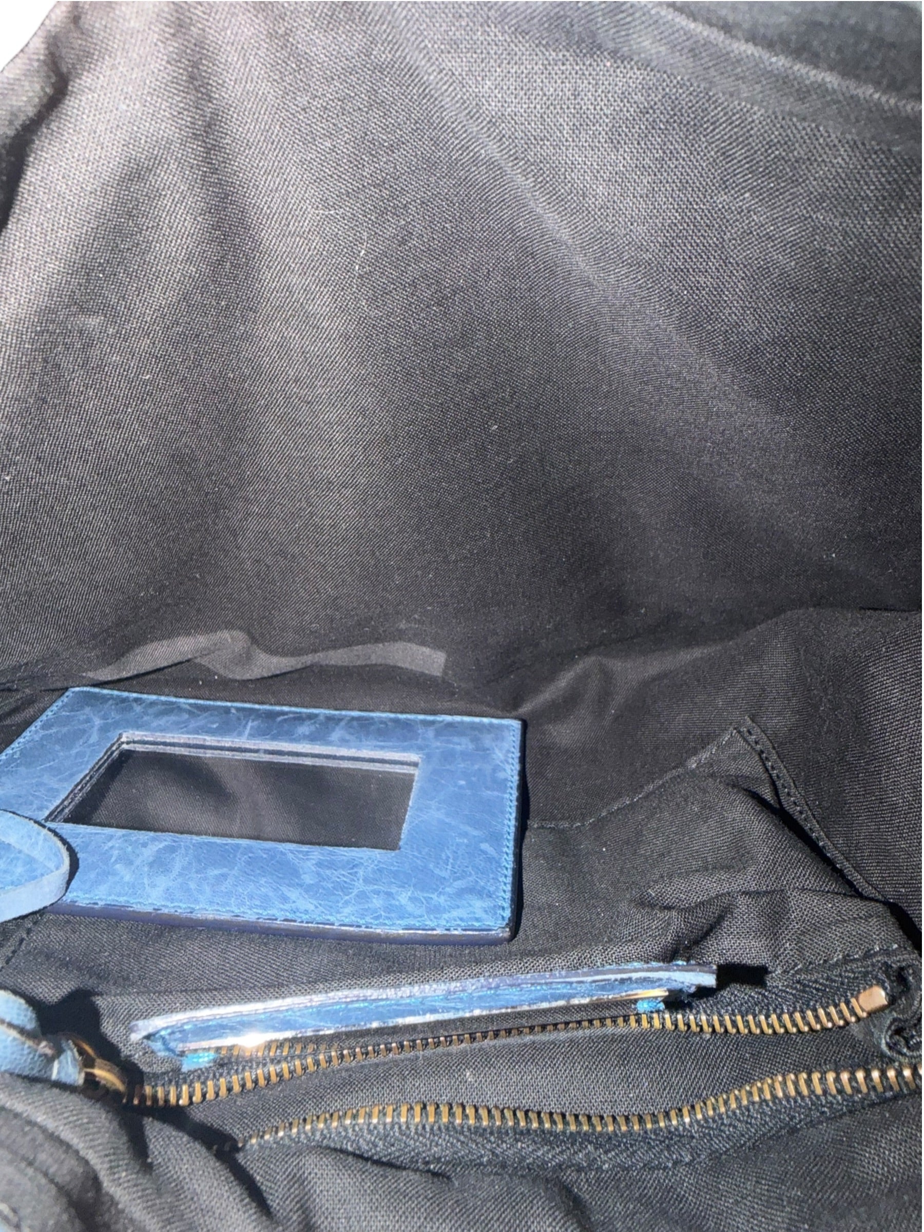 Balenciaga Blue Leather Two-Way First City Bag