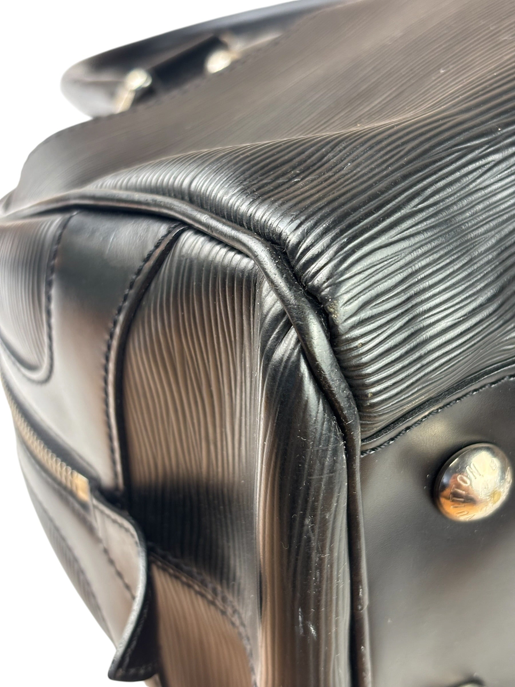 Louis Vuitton Black Epi Leather Montaigne Bowling Handbag