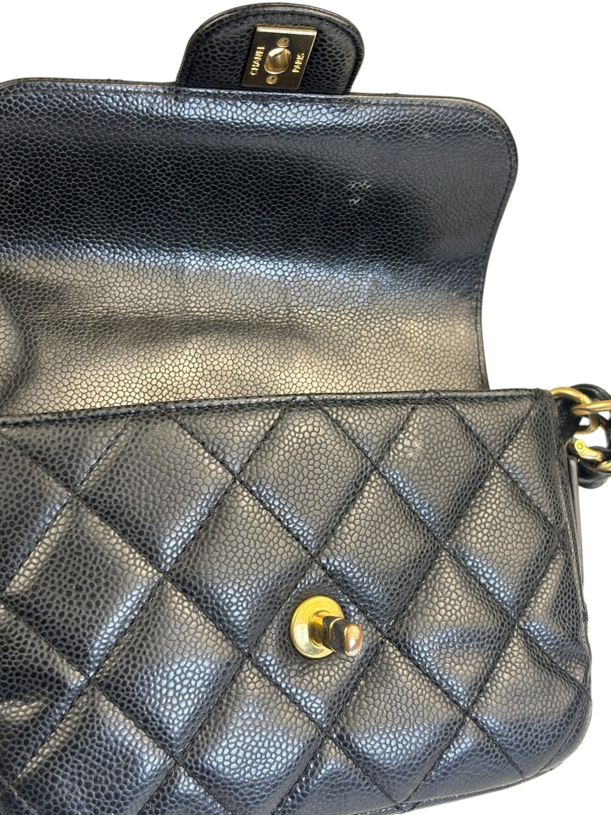 Chanel Black Caviar Quilted Leather Small Flap Bag 2021