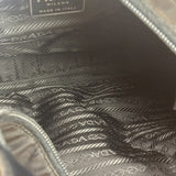 Prada Black Tessuto Nylon Leather Trim Hobo Bag