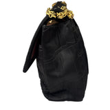 Chanel Black Matelasse Silk Double Flap Bag 2006