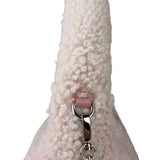 Miu Miu Pink Wool Teddy Two-Way Hobo Bag