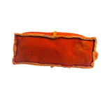 Chanel Orange Suede Shearling Patchwork Shoulder Bag 2001